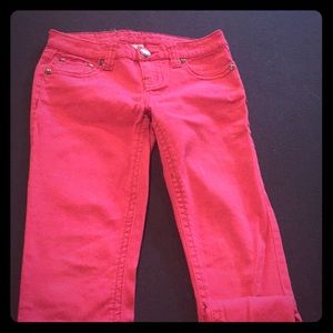 Red request jeans